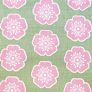 040 / 2 Stamen Flower - Green / Pink